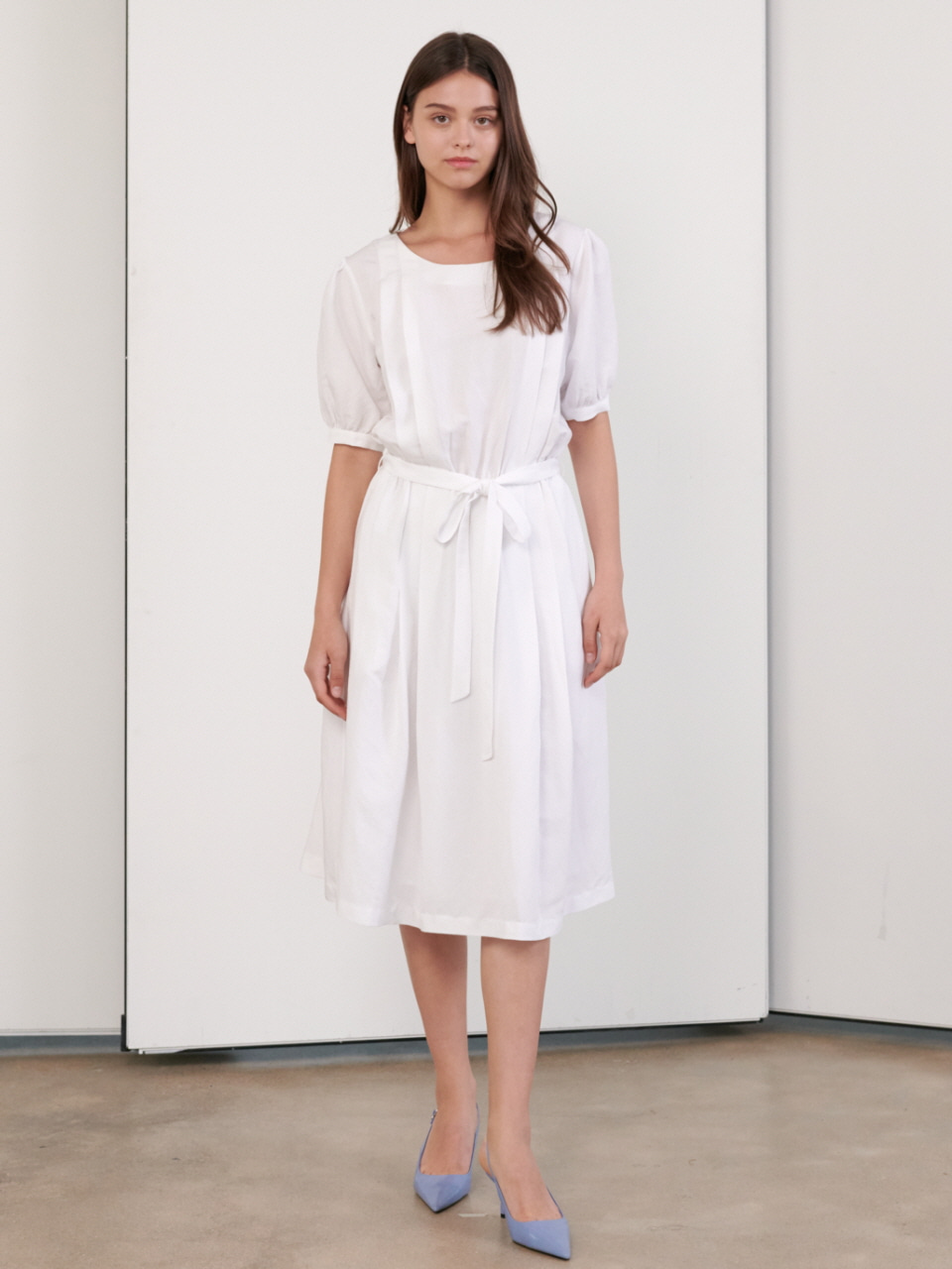 French Linen Dress_White