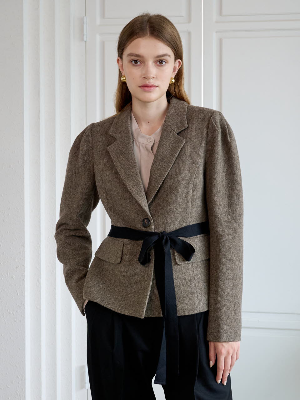 100% wool herringbone jacket Wool Herringbone Jacket