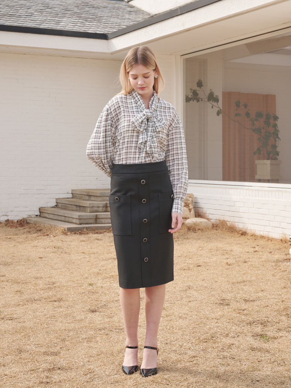 Burton Wide Pocket Skirt_Charcoal